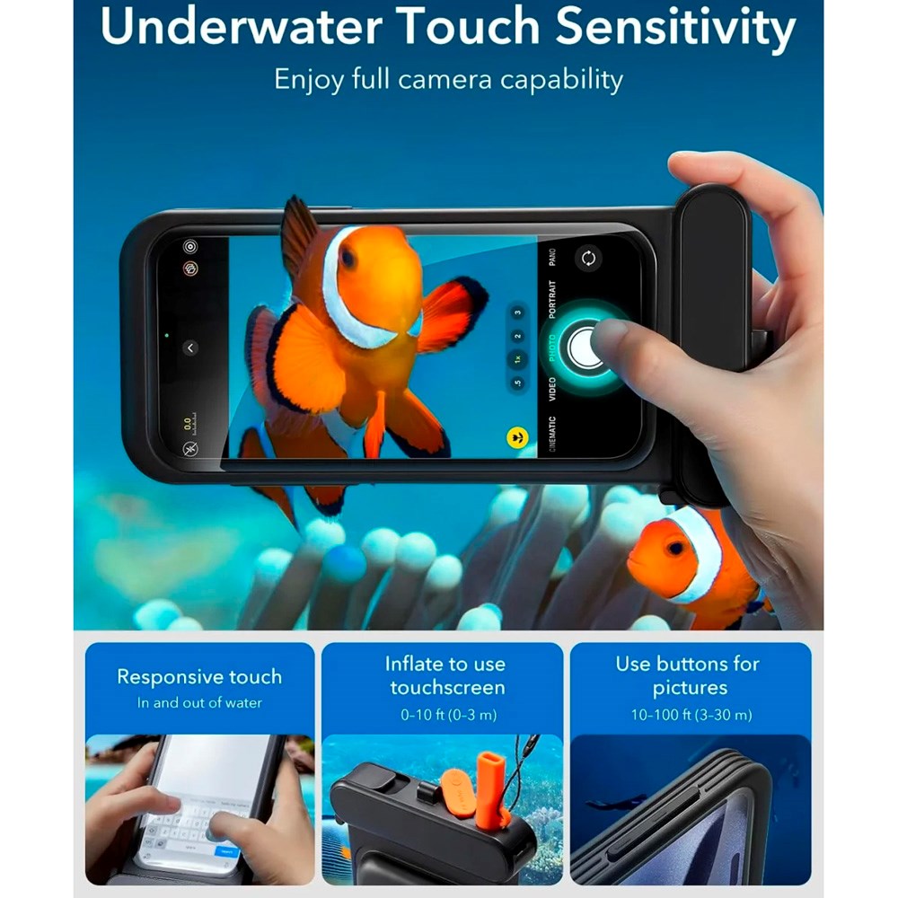 ESR iPhone 15 Pro Max / 14 Pro Max Vattentät Case - Svart