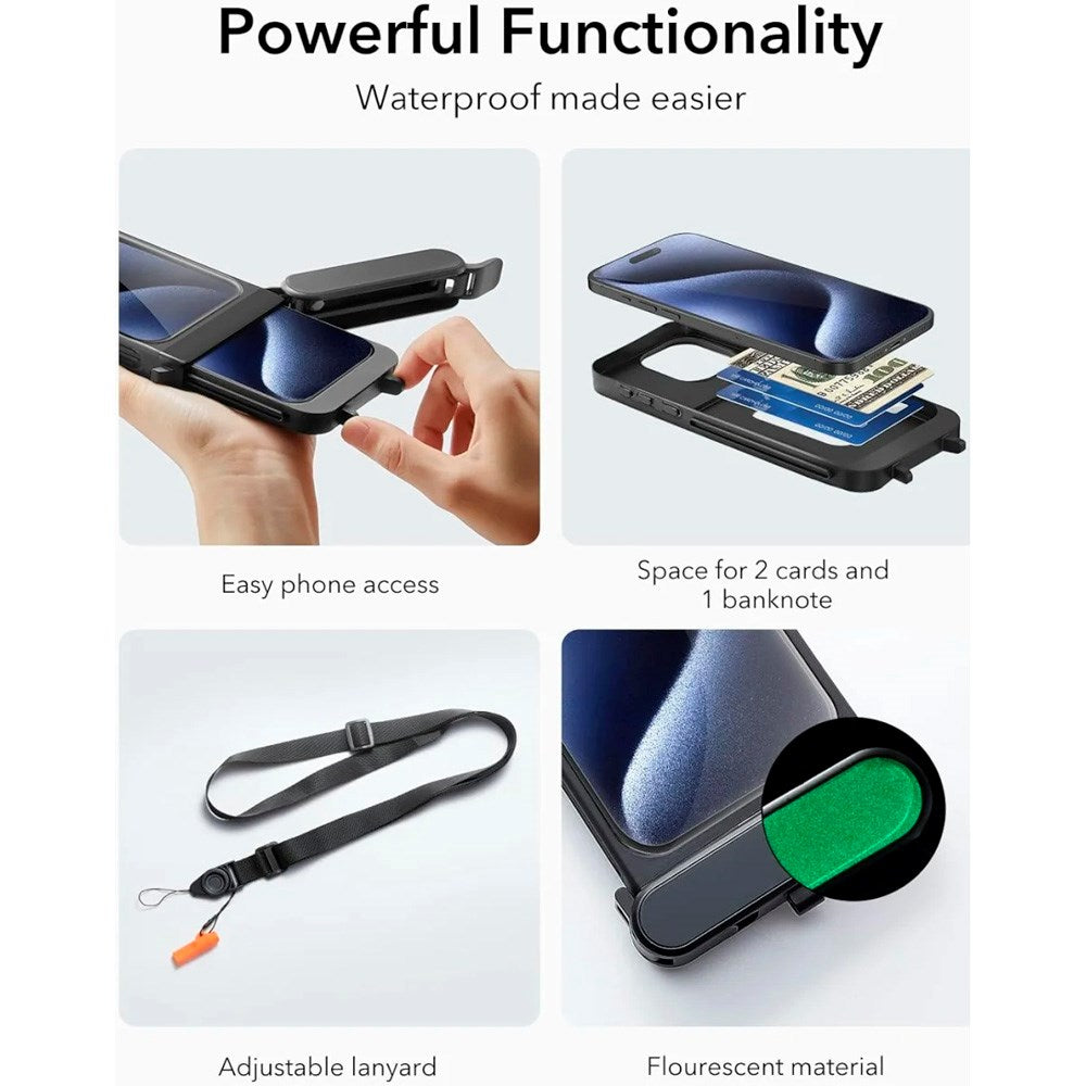 ESR iPhone 15 Pro Max / 14 Pro Max Vattentät Case - Svart