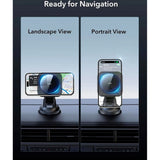 ESR Mobilhållare för bil med Trådlös Laddning - Instrumentbräda & Vindruta - MagSafe Kompatibel - Svart