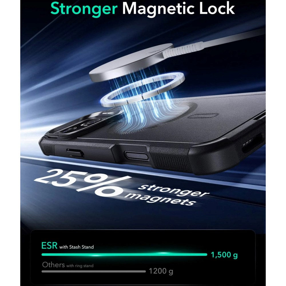 ESR iPhone 16 Cyber Armor Skal med Kickstand - MagSafe Kompatibel - Svart