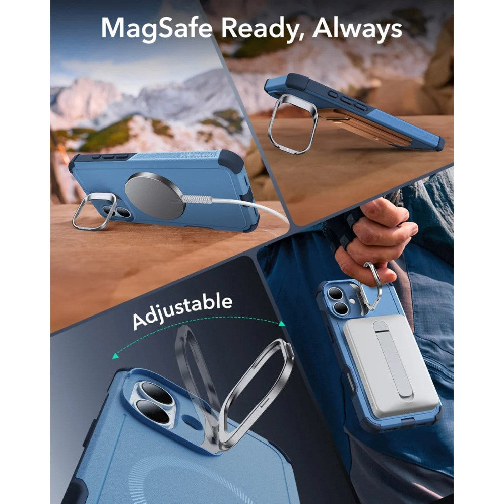 ESR iPhone 16 Cyber Armor Skal med Kickstand - MagSafe Kompatibel - Blå