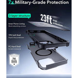 ESR iPhone 16 Pro Cyber Armor Skal med Kickstand - MagSafe Kompatibel - Grå