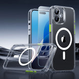 iPhone 16 ESR Classic Pro Set HaloLock m. Bakside Skal & Skärmskyddsglas – MagSafe Kompatibel – Genomskinlig