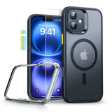 iPhone 16 ESR Classic Pro Set HaloLock m. Bakside Skal & Skärmskyddsglas – MagSafe Kompatibel – Matt Svart