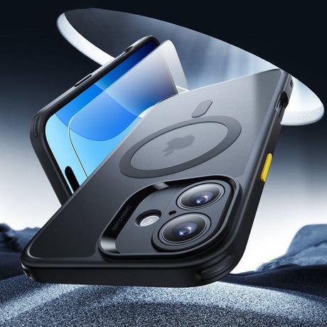 iPhone 16 ESR Classic Pro Set HaloLock m. Bakside Skal & Skärmskyddsglas – MagSafe Kompatibel – Matt Svart
