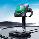 ESR 3-i-1 Qi2 Trådlös Laddare med Löstagbar Apple Watch Laddare - MagSafe Kompatibel - Svart