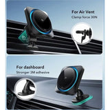 ESR Biltelefonhållare med CryoBoost Trådlös Laddning - Luftventil & Instrumentbräda - MagSafe Kompatibel - Svart