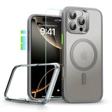 iPhone 16 Pro Max ESR Classic Pro Set HaloLock m. Bakside Skal & Skärmskyddsglas – MagSafe Kompatibel – Matt Grå