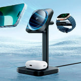 ESR 3-i-1 Qi2 Trådlös Laddare med CryoBoost & Löstagbar Apple Watch Laddare - MagSafe Kompatibel - Svart
