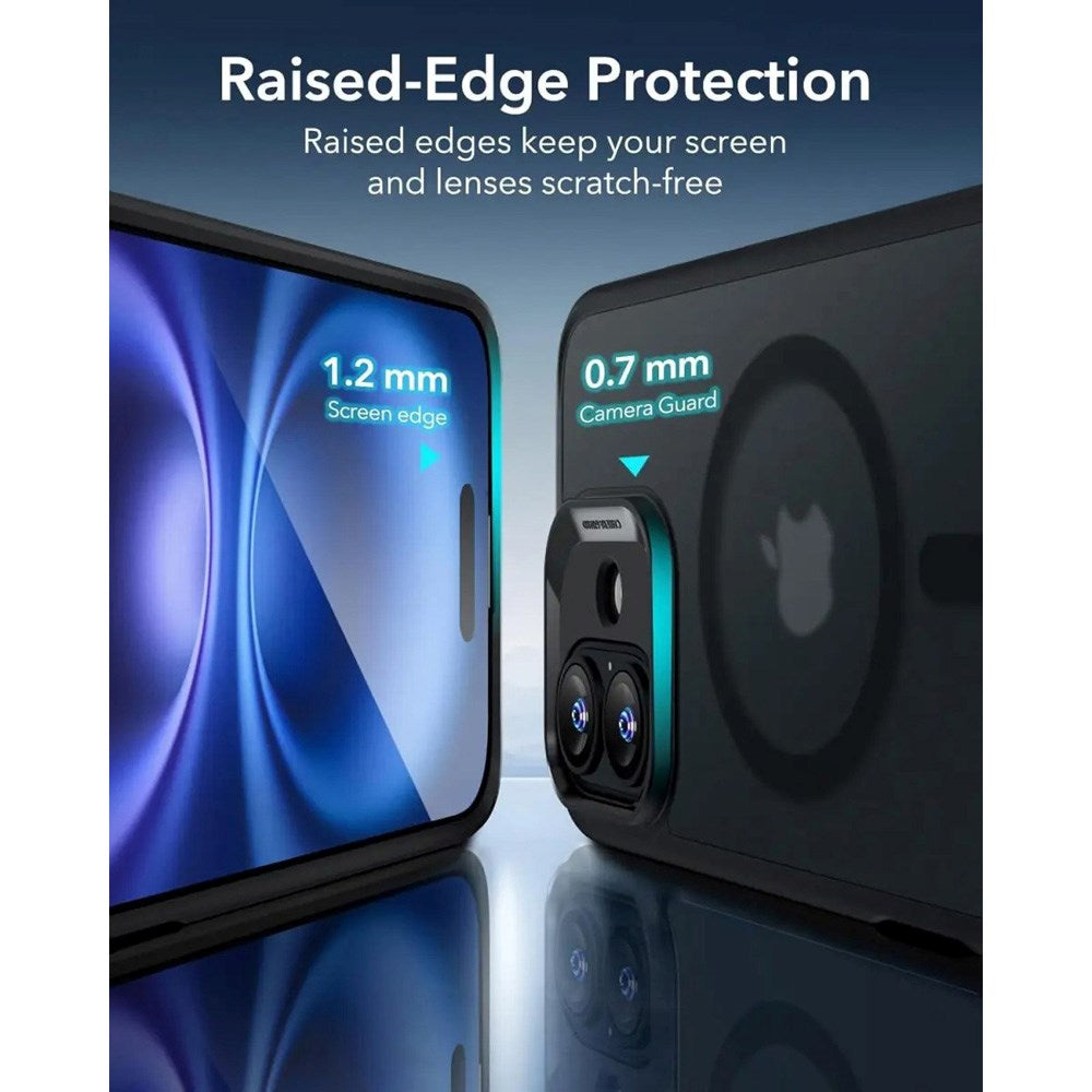 ESR iPhone 16 Classic Hybrid Skal med Camera Control-Knapp - MagSafe Kompatibel - Matt Genomskinlig / Svart