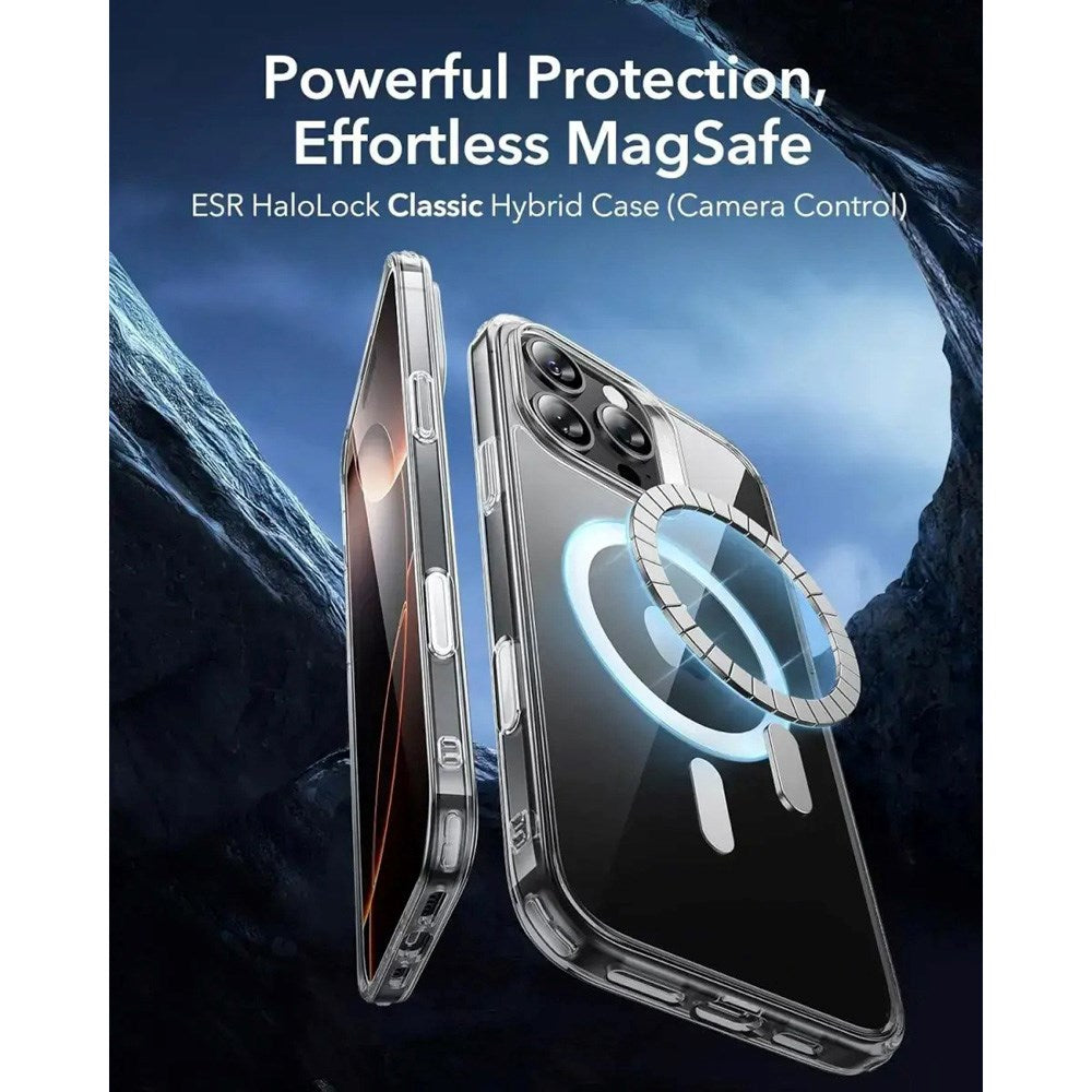 ESR iPhone 16 Pro Max Classic Hybrid Skal m. Camera Control-Knapp - MagSafe Kompatibel - Genomskinlig