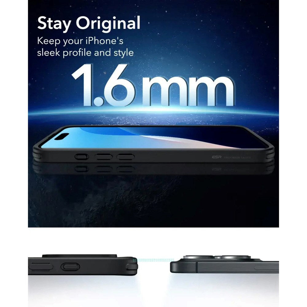 ESR iPhone 16 Pro Classic Hybrid Skal m. Camera Control-Knapp - MagSafe Kompatibel - Genomskinlig / Svart