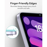 iPad Mini (2024/2021) ESR Härdat Skärmskydd med Monteringsram - 2 st. - Genomskinlig