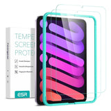 iPad Mini (2024/2021) ESR Härdat Skärmskydd med Monteringsram - 2 st. - Genomskinlig