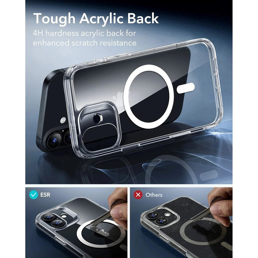 ESR iPhone 17 Classic Hybrid Skal med Kamerakontrollknapp - MagSafe Kompatibel - Gennomskinlig