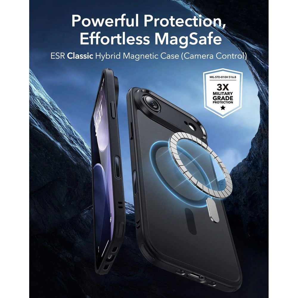 ESR iPhone Air Classic Hybrid Skal med Kamerakontrollknapp - MagSafe Kompatibel - Matt Svart