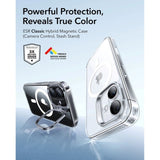 ESR iPhone 17 Classic Hybrid Stash Case med Kickstand - MagSafe Kompatibel - Genomskinlig