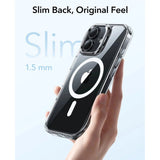 ESR iPhone 17 Classic Hybrid Stash Case med Kickstand - MagSafe Kompatibel - Genomskinlig