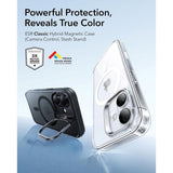ESR iPhone 17 Classic Hybrid Stash Case med Kickstand - MagSafe Kompatibel - Matt Svart