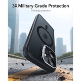 ESR iPhone 17 Classic Hybrid Stash Case med Kickstand - MagSafe Kompatibel - Matt Svart