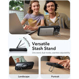 ESR iPhone 17 Classic Hybrid Stash Case med Kickstand - MagSafe Kompatibel - Genomskinlig / Svart