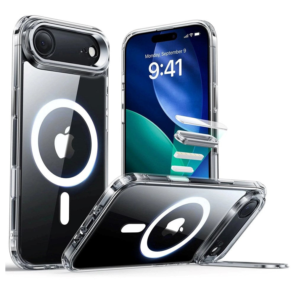 ESR iPhone Air Classic Hybrid Stash Case med Kickstand - MagSafe Kompatibel - Genomskinlig