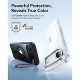 ESR iPhone Air Classic Hybrid Stash Case med Kickstand - MagSafe Kompatibel - Genomskinlig / Svart