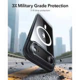 ESR iPhone Air Classic Hybrid Stash Case med Kickstand - MagSafe Kompatibel - Genomskinlig / Svart
