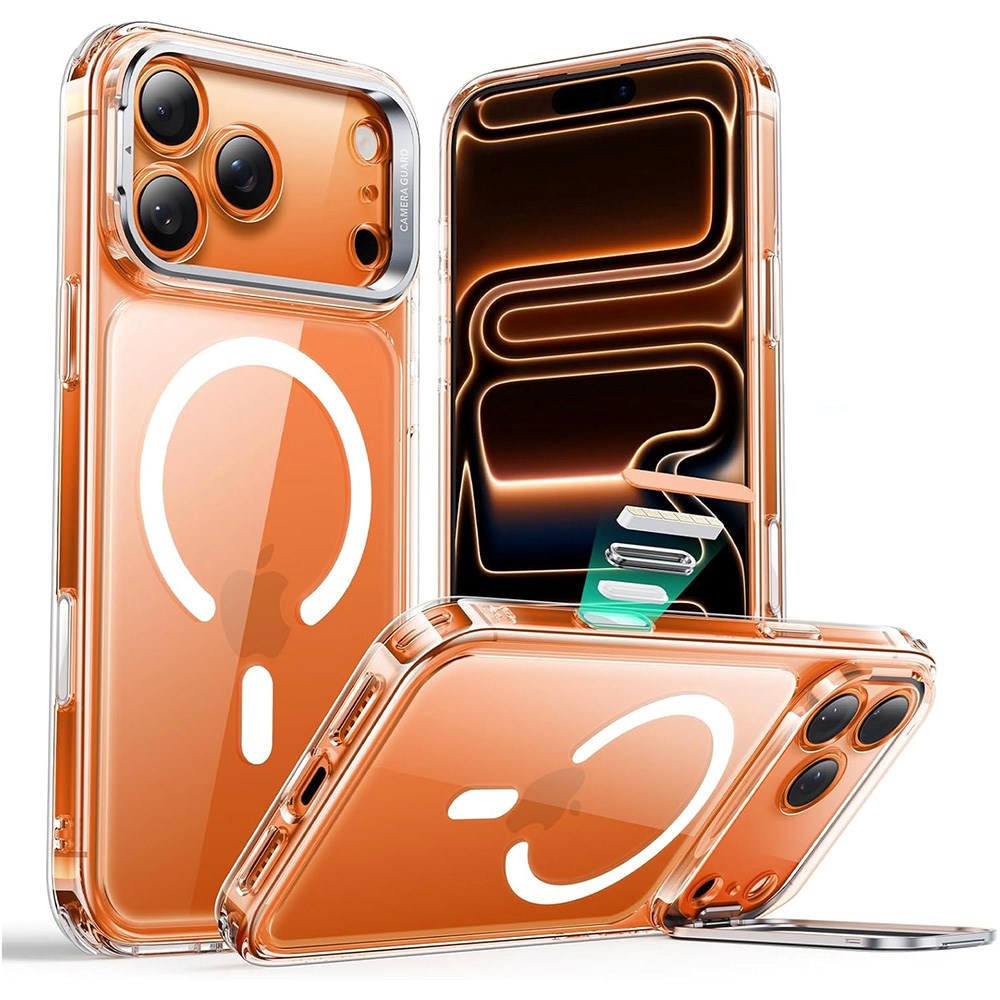 ESR iPhone 17 Pro Max Classic Hybrid Stash Case med Kickstand - MagSafe Kompatibel - Genomskinlig