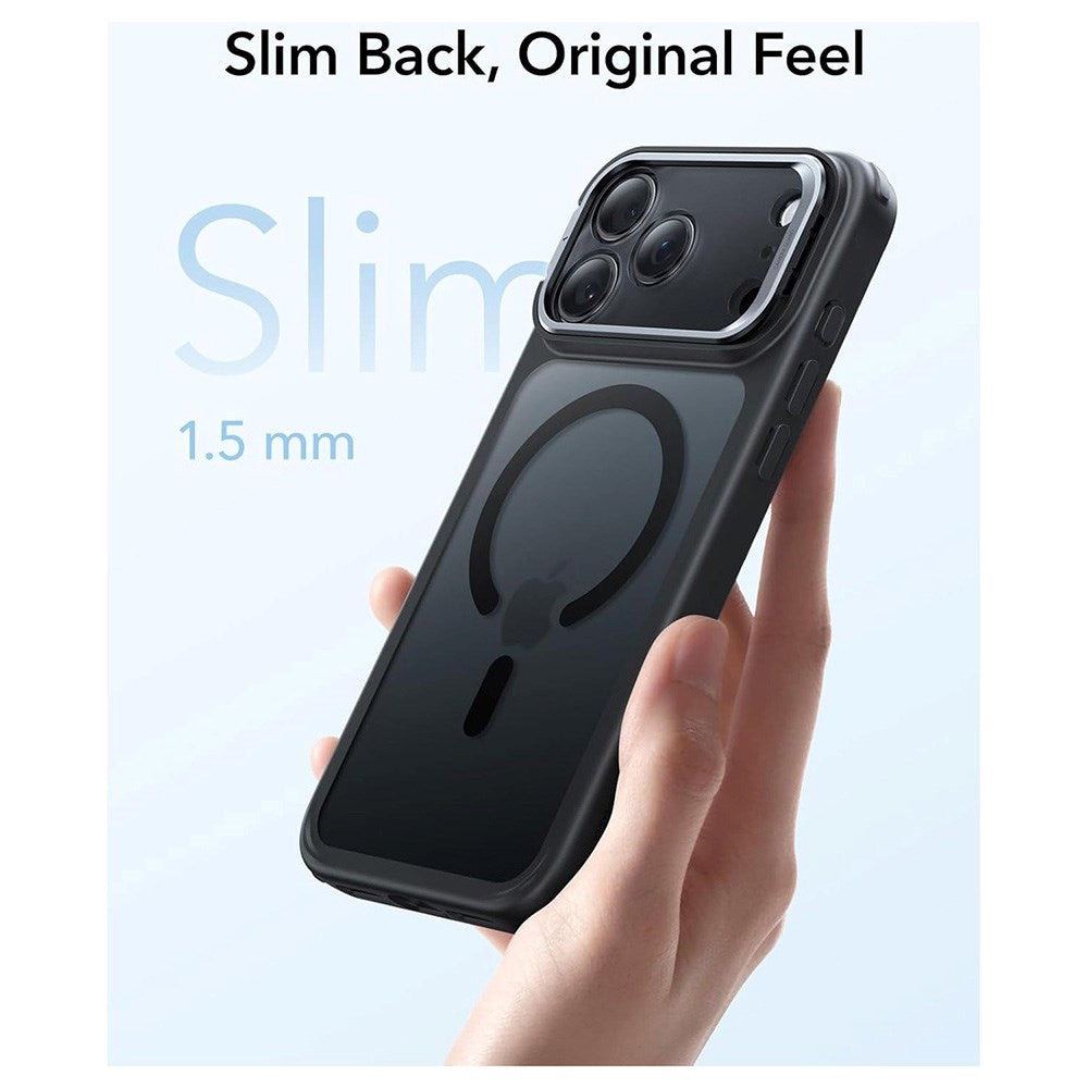 ESR iPhone 17 Pro Max Classic Hybrid Stash Case med Kickstand - MagSafe Kompatibel - Matt Svart