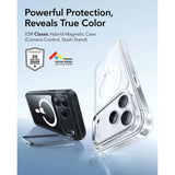 ESR iPhone 17 Pro Max Classic Hybrid Stash Case med Kickstand - MagSafe Kompatibel - Genomskinlig / Svart