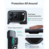 ESR iPhone 17 Pro Max Classic Hybrid Stash Case med Kickstand - MagSafe Kompatibel - Genomskinlig / Svart