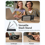 ESR iPhone 17 Pro Max Classic Hybrid Stash Case med Kickstand - MagSafe Kompatibel - Genomskinlig / Svart