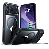 ESR iPhone 17 Pro Max Classic Hybrid Stash Case med Kickstand - MagSafe Kompatibel - Genomskinlig / Svart