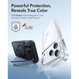 ESR iPhone 17 Pro Classic Hybrid Stash Case med Kickstand - MagSafe Kompatibel - Matt Svart