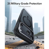 ESR iPhone 17 Pro Classic Hybrid Stash Case med Kickstand - MagSafe Kompatibel - Matt Svart