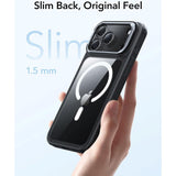 ESR iPhone 17 Pro Classic Hybrid Stash Case med Kickstand - MagSafe Kompatibel - Genomskinlig / Svart