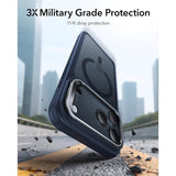 ESR iPhone 17 Pro Classic Hybrid Stash Case med Kickstand - MagSafe Kompatibel - Matt Blå