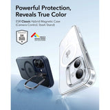 ESR iPhone 17 Classic Hybrid Stash Case med Kickstand - MagSafe Kompatibel - Mattblå