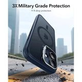 ESR iPhone 17 Classic Hybrid Stash Case med Kickstand - MagSafe Kompatibel - Mattblå