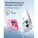 ESR iPhone 17 Classic Hybrid Stash Case med Kickstand - MagSafe Kompatibel - Mattrosa