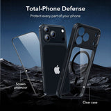 iPhone 17 Pro ESR Classic Hybrid Set m. Bakside Skal & Härdat Skärmskydd - MagSafe Kompatibel - Genomskinlig / Svart