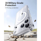 ESR iPhone 17 Pro Classic Hybrid Skal med Kamerakontrollknapp - MagSafe Kompatibel - Gennomskinlig / Glitter