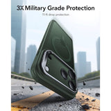 ESR iPhone 17 Pro Classic Hybrid Stash Case med Kickstand - MagSafe Kompatibel - Grön