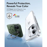 ESR iPhone 17 Classic Hybrid Stash Case med Kickstand - MagSafe Kompatibel - Mattgrön