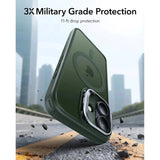 ESR iPhone 17 Classic Hybrid Stash Case med Kickstand - MagSafe Kompatibel - Mattgrön