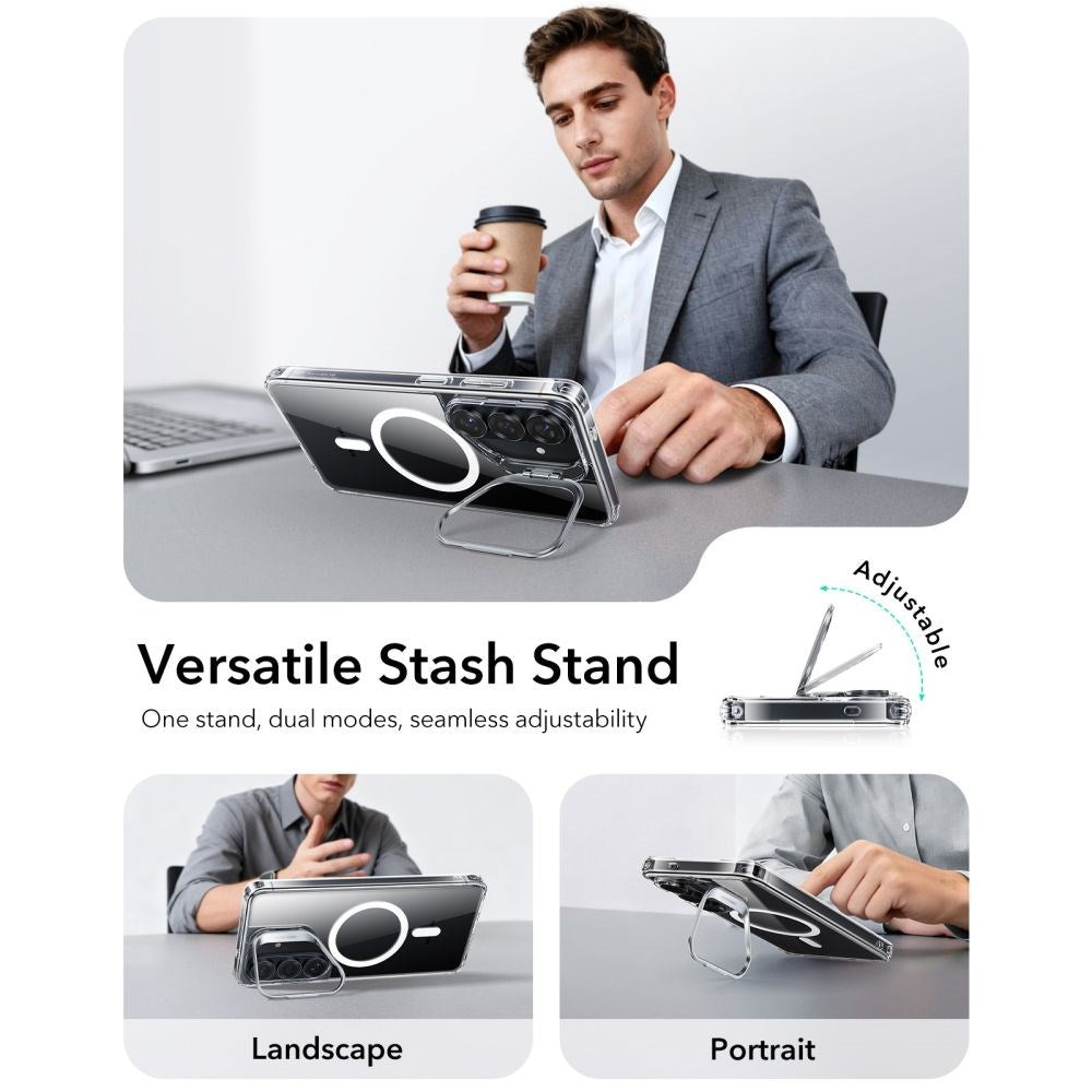 Samsung Galaxy S26 ESR Classic Hybrid Kickstand Skal - MagSafe Kompatibel - Genomskinlig