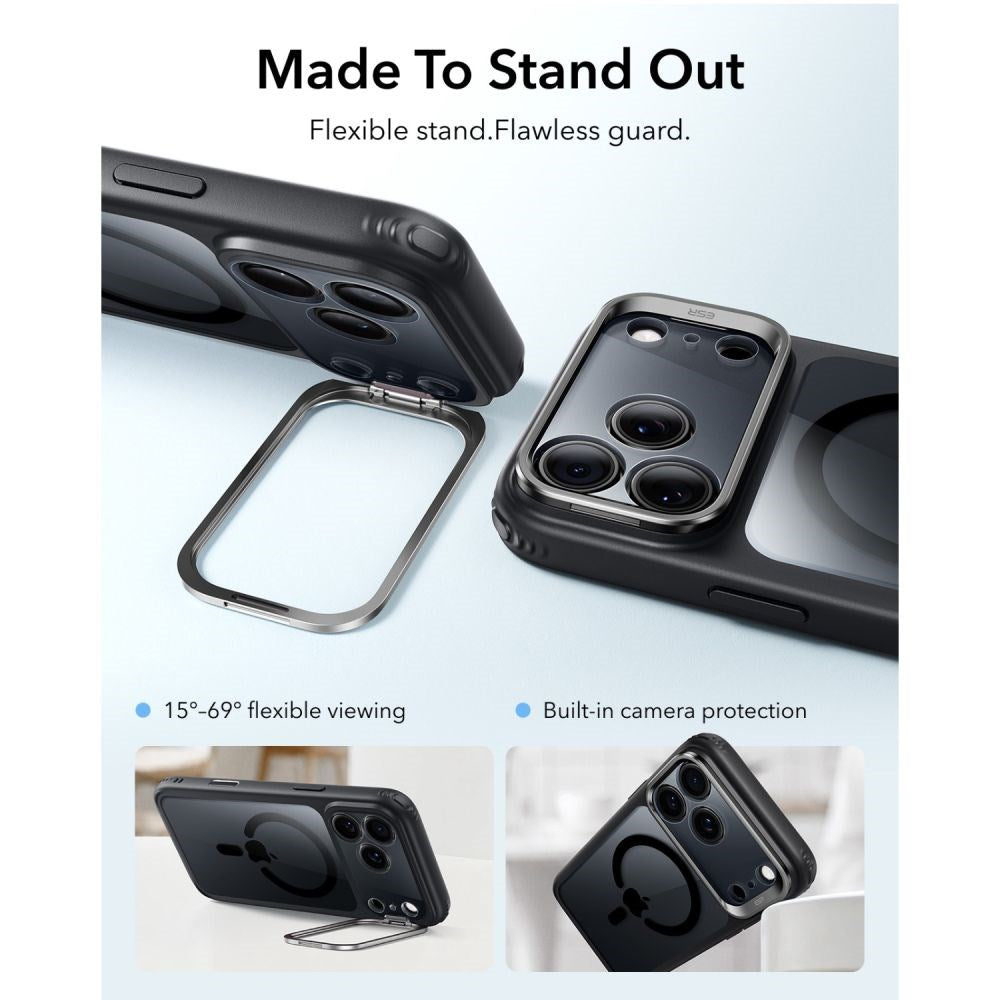 iPhone 18 Pro / 17 Pro ESR Classic Hybrid Kickstand Skal - MagSafe Kompatibel - Svart