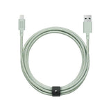 Native Union XL Belt Kabel USB-A till Lightning m. Läderspänne 3 Meter - Sage