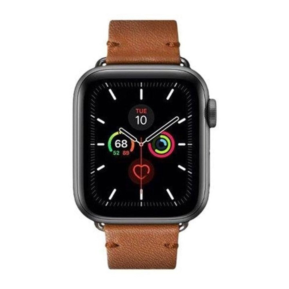 Apple Watch (38/40/SE/41/42mm) Native Union Classic Rem - Äkta Läder - Brun